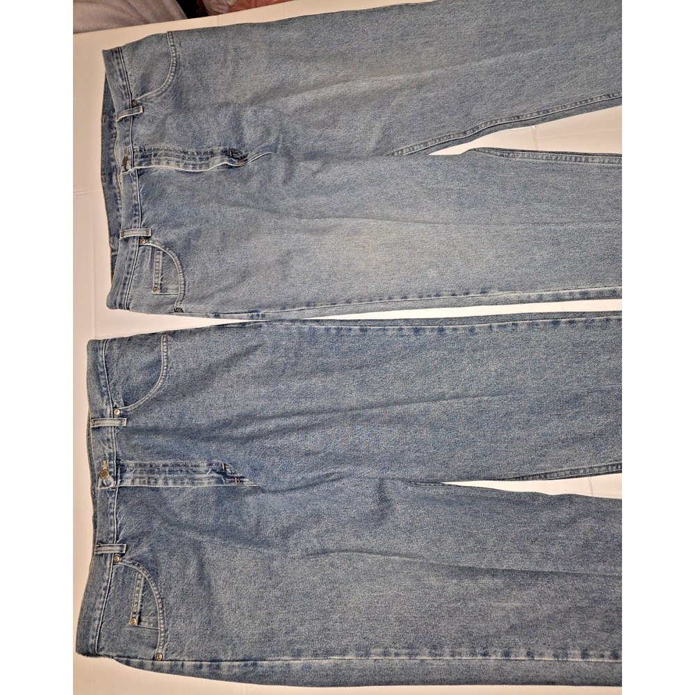 Lot of 2pcs Wrangler Men’s Blue Straight Leg Casual Style Jeans Size 40x32 M020 - Picture 14 of 16